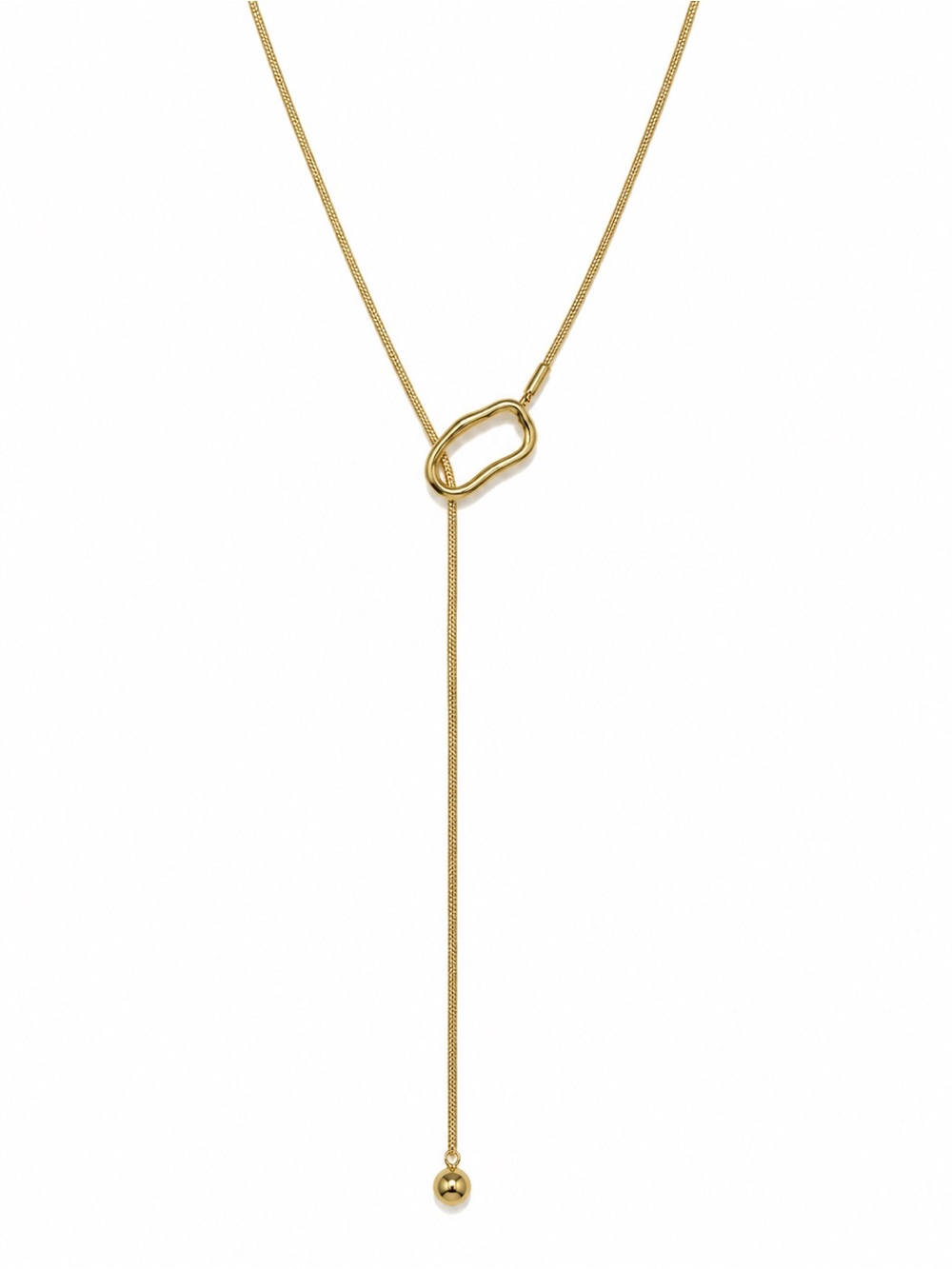 Adjustable Ball Lariat Necklace